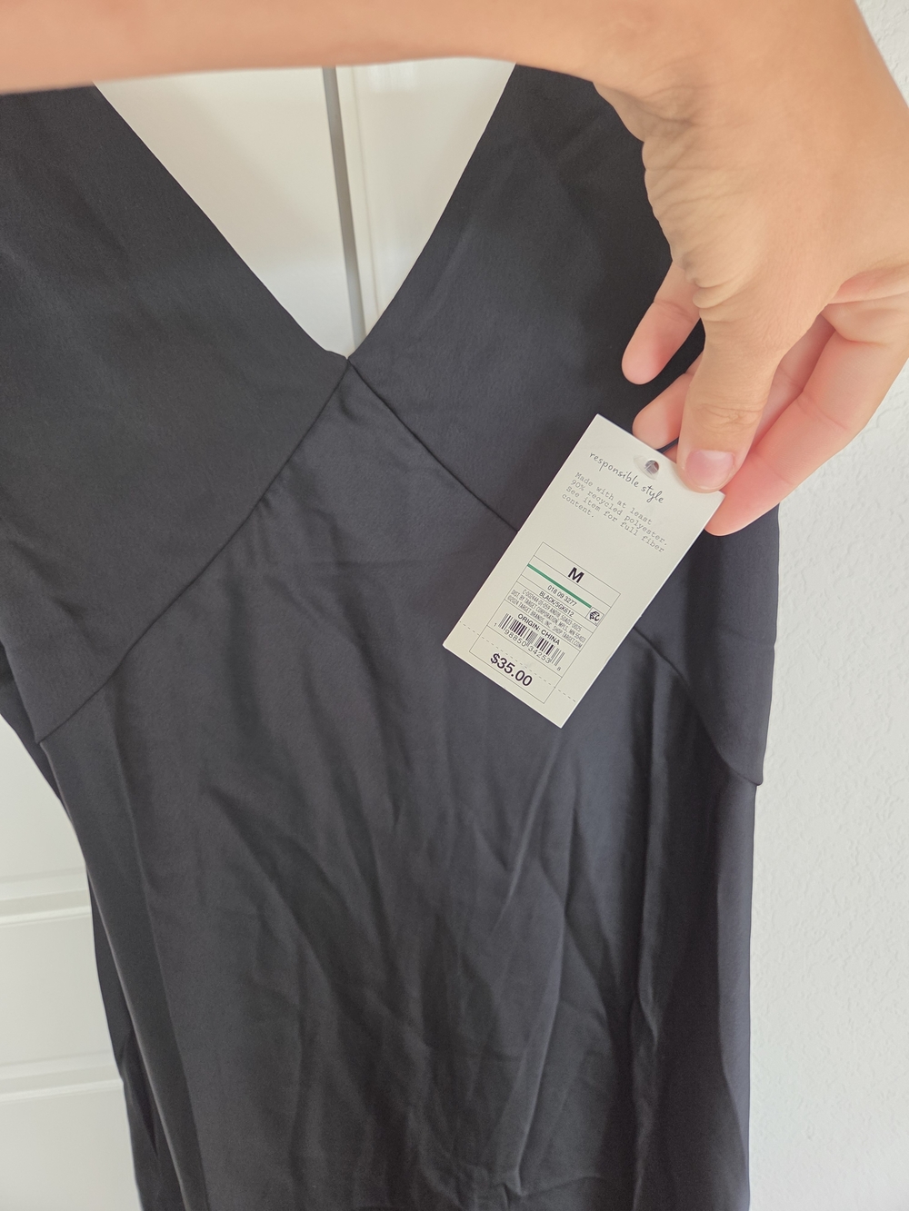New With Tag - Black Backless V-Neck Dress